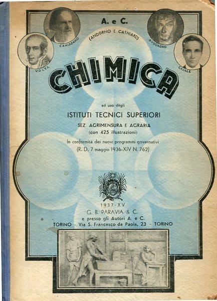 Chimica - ad uso degli Istituti tecnici superiori - Giovanni Battista Andorno - copertina