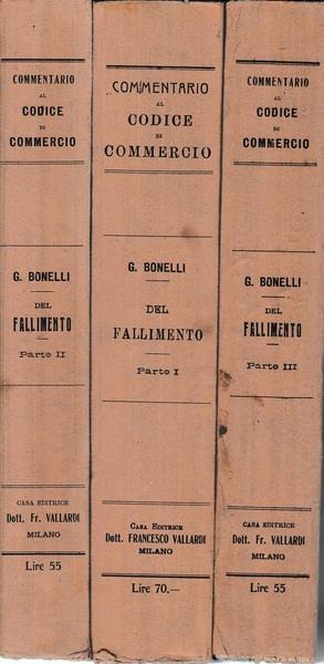 Commentario al codice di commercio. Del fallimento. Parte I-II-III - G. Bonelli - copertina
