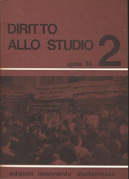 Diritto Allo Studio. Aprile '74 N. 2 - copertina