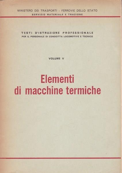 Elementi di macchine termiche - copertina