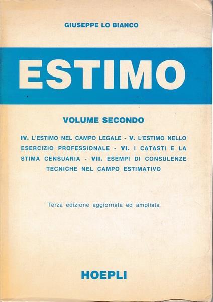 Estimo - Giuseppe Lo Bianco - copertina