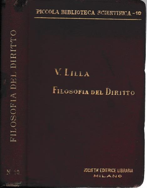 Filosofia del diritto - V. Lilla - copertina