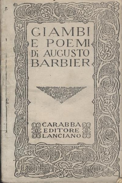 Giambi E Poemi - Augusto Barbier - copertina