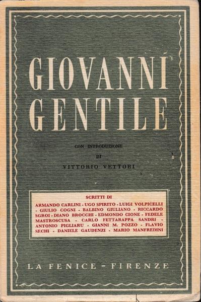 Giovanni Gentile - copertina