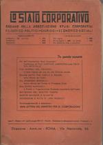 Lo Stato Corporativo. Rivista Mensile: Anno V N. 4-5. Aprile- Maggio