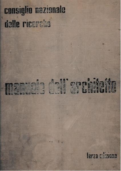 Manuale dell'architetto - copertina