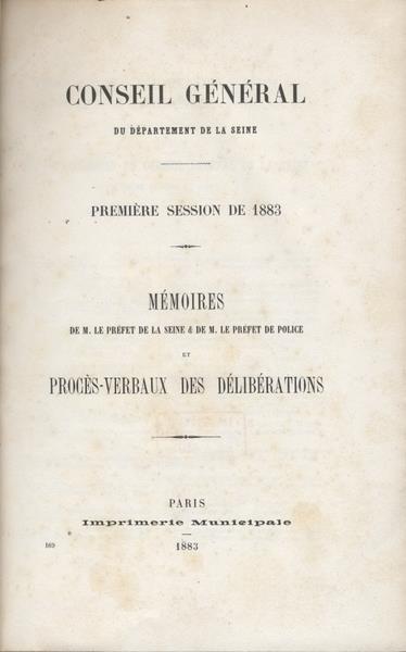 Mémoires de M. Le Préfet de La Seine & de M. Le Préfet de Police et Procès - copertina