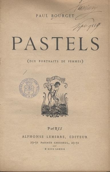 Pastels (Dix Portraits De Femme) - Paul Bourget - copertina