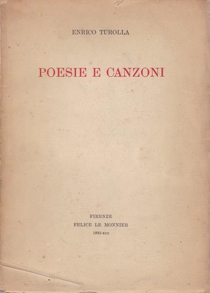 Poesie e canzoni - Enrico Turolla - copertina