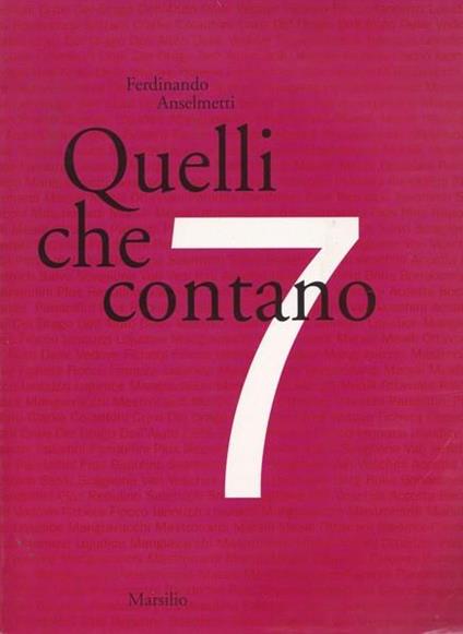 Quelli che contano - Ferdinando Anselmetti - copertina