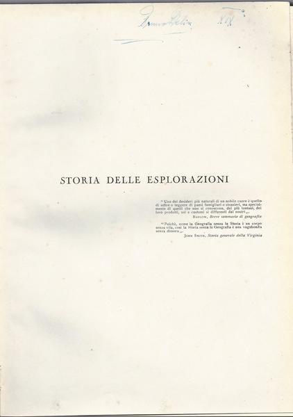 Storia Delle Esplorazioni - copertina