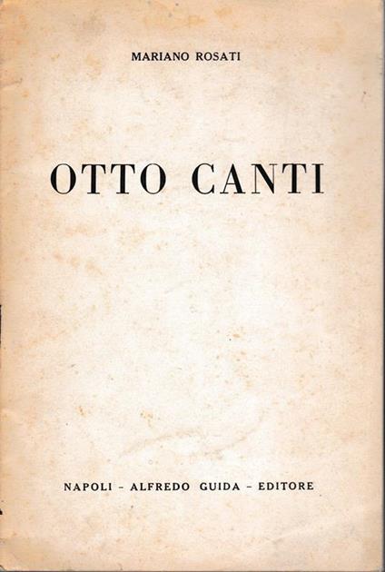 Otto canti - Massimo Rosati - copertina