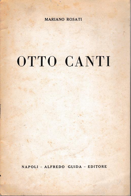 Otto canti - Massimo Rosati - copertina