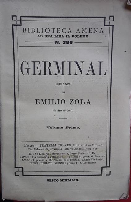 Germinal. Volume 1-2 - Émile Zola - copertina