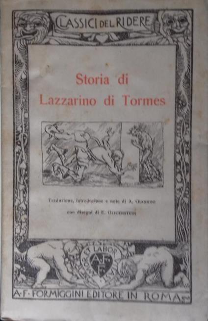 Storia di Lazzarino di Tormes - copertina