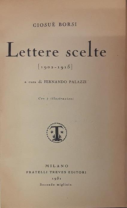 Lettere scelte (1902-1915) - Giosuè Borsi - copertina