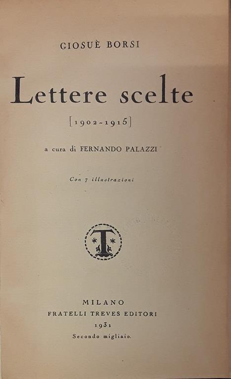 Lettere scelte (1902-1915) - Giosuè Borsi - copertina