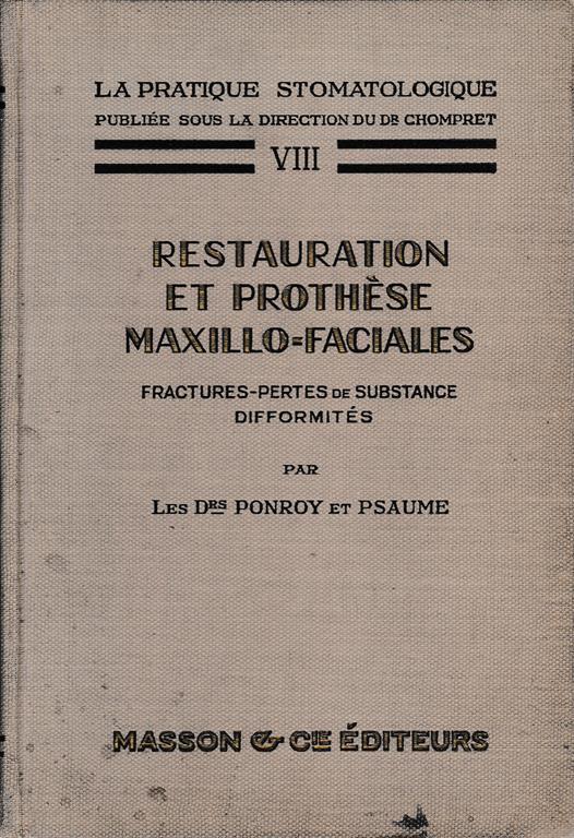 Restauration et prothèse maxillo-faciales - copertina