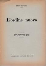 ordine nuovo. Estratto dalla pubblicazione Romana anno V n 4 Apr. 1941