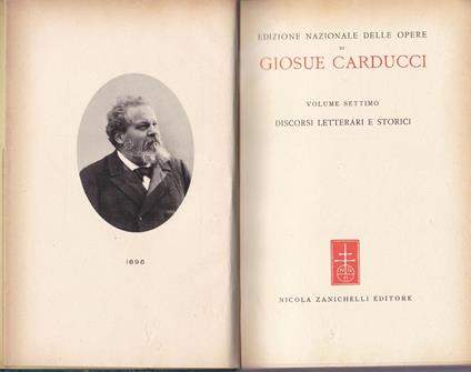 Opere. VII. Discorsi letterari e storici - Giosuè Carducci - copertina