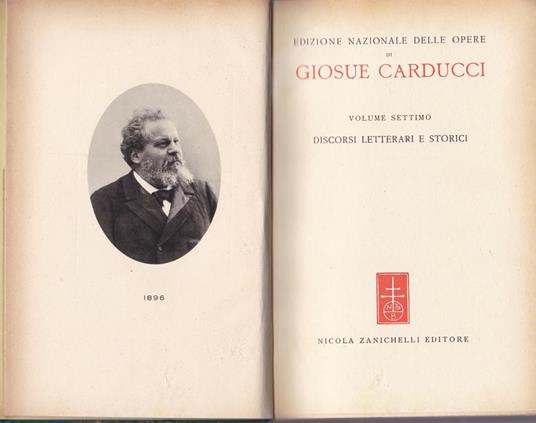 Opere. VII. Discorsi letterari e storici - Giosuè Carducci - copertina