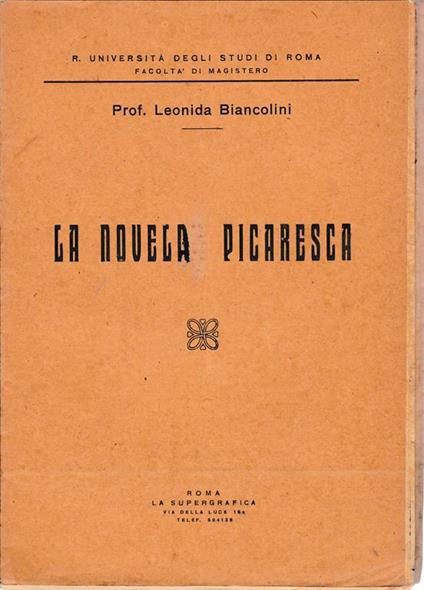 novela picaresca - copertina
