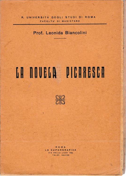 novela picaresca - copertina
