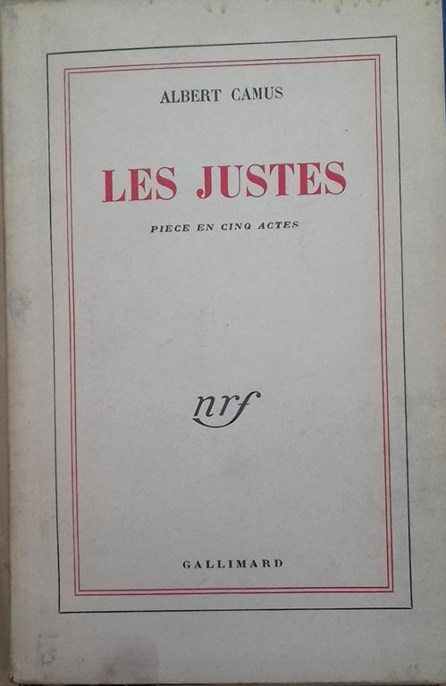 Justes - Albert Camus - copertina