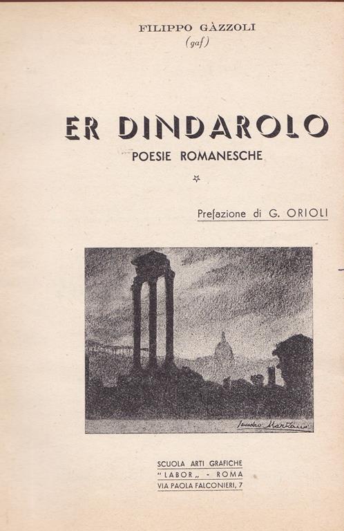 Er dindarolo. Poesie romanesche - Filippo Gàzzoli - copertina
