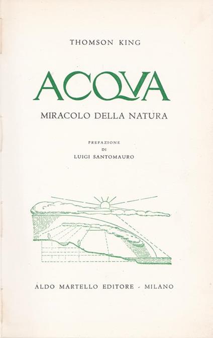 Acqua. Miracolo della natura - Thomson King - copertina