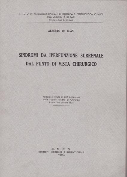 Sindromi da iperfunzione surrenale dal punto di vista chirurgico - copertina