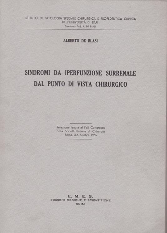 Sindromi da iperfunzione surrenale dal punto di vista chirurgico - copertina