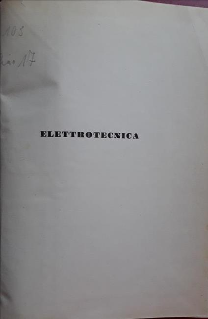 Elettrotecnica - Edoardo Barni - copertina