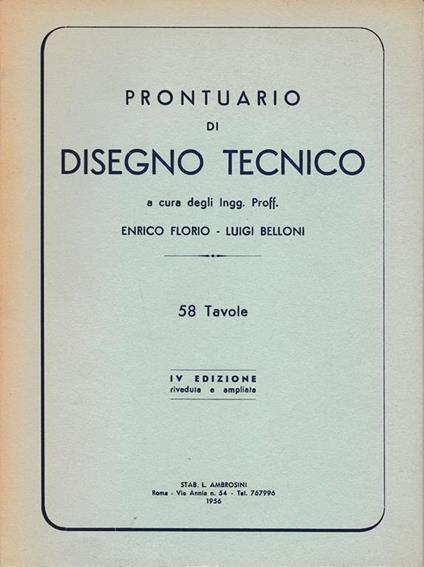 Prontuario di disegno tecnico - E. Florio - copertina
