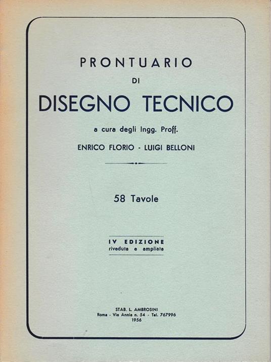 Prontuario di disegno tecnico - E. Florio - copertina