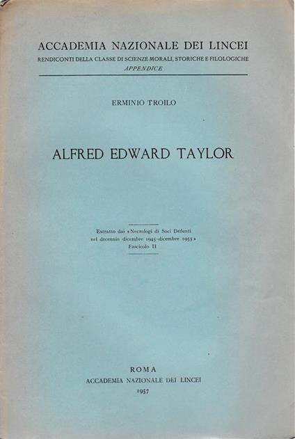 Alfred Edward Taylor - Erminio Troilo - copertina