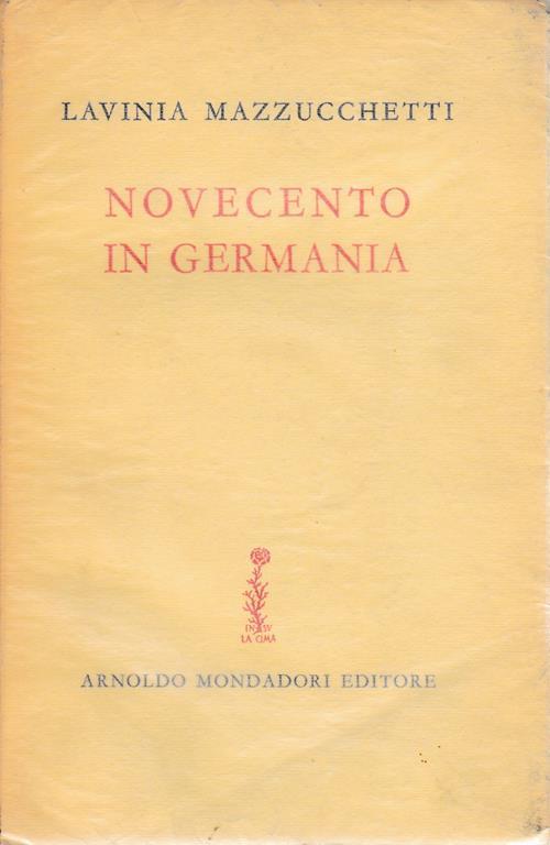Novecento in Germania - Lavinia Mazzucchetti - copertina
