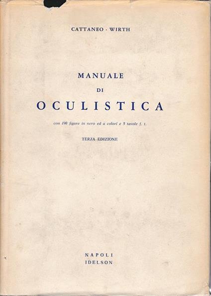 Manuale di oculistica - D. Cattaneo - copertina