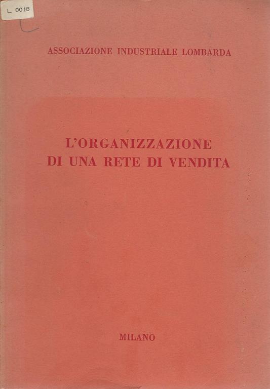 organizzazione di una rete di vendita - copertina