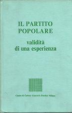 partito popolare. Validità di una esperienza - copertina