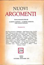 Nuovi argomenti. Rivista trimestrale. Ott. - Dic. 1970 n 20