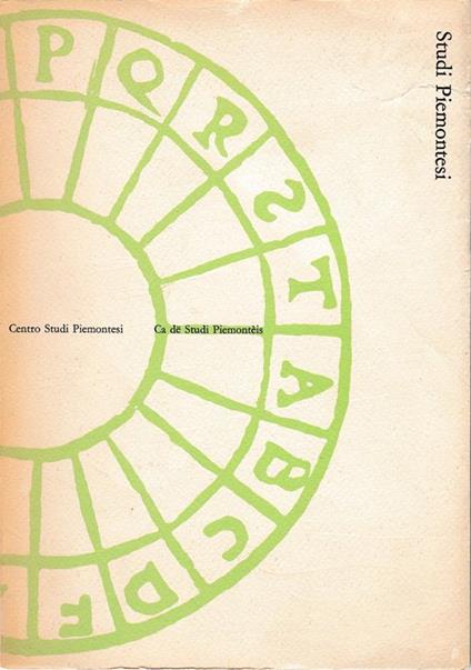 Studi Piemontesi. Marzo 1972 vol. I, fasc.1-2 - copertina