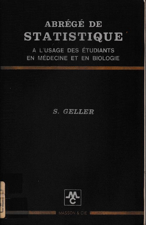 Abrégé de statistique - Sacha Geller - copertina
