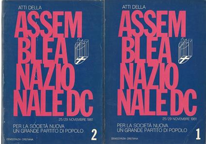 Atti della assemblea nazionale DC 25/29 novembre 1981.Volumi 1-2-3 - copertina