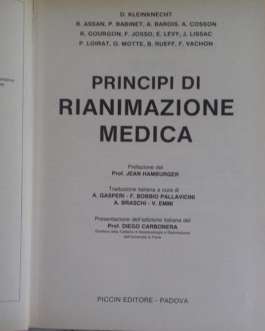 Principi di rianimazione medica - copertina