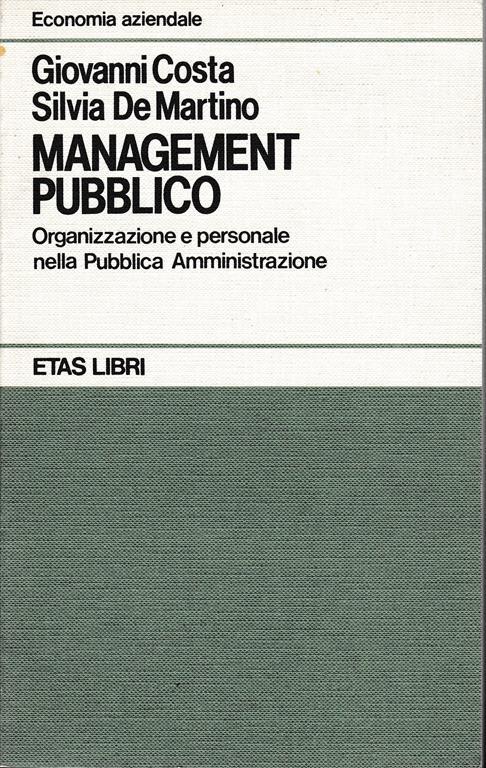 Management pubblico - Giovanni Costa,Silvia De Martino - copertina