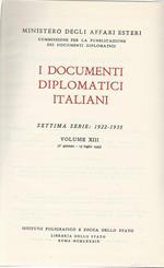 documenti diplomatici italiani. Volume XIII