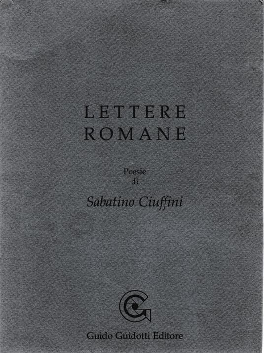 Lettere romane. Poesie - Sabina Ciuffini - copertina