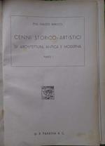 Cenni Storico - Artistici di Architettura Antica e Moderna