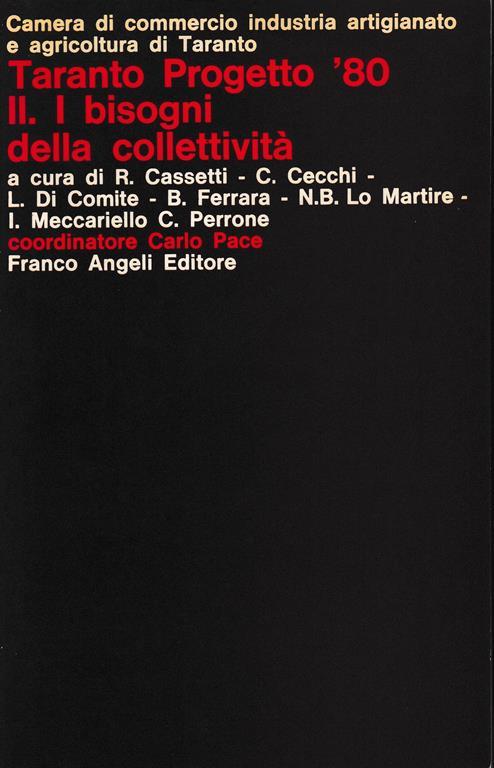 Taranto Progetto '80 2° vol. I bisogni della collettività - copertina